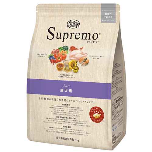 Nutro Supremo 成犬用 4kg×4袋（バラ売り可） ニュートロ シュプレモ 全犬種用 成犬用 4kg(犬・ドッグ)[正規品