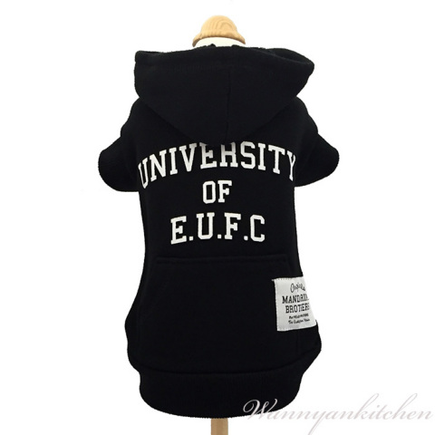 }_uU[YyMANDARINE BROTHERSzCollege Logo Parka Black
