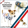 }_uU[YyMANDARINE BROTHERSzLeather Pocket Tshirts Navy