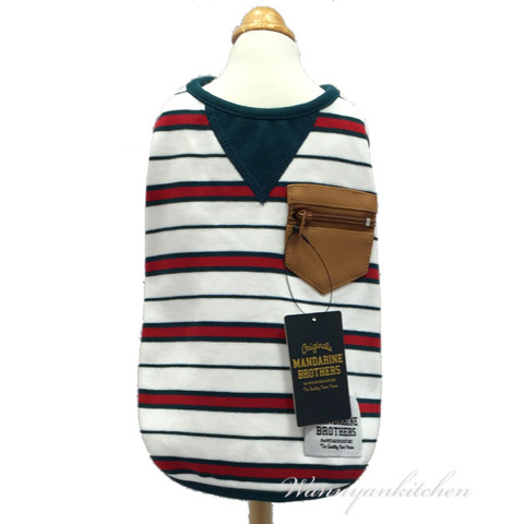 }_uU[YyMANDARINE BROTHERSzLeather Pocket Tshirts White