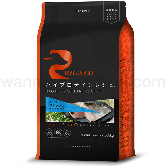 RIGALO】リガロ ハイプロテインレシピ 子犬・成犬用 フィッシュ 3.6kg